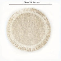 Set of 4 Round Woven Boho Placemats