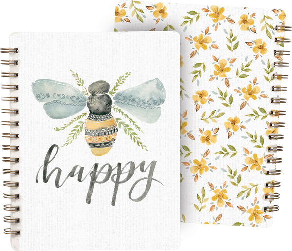 Bee Happy Spiral Notebook/Journal