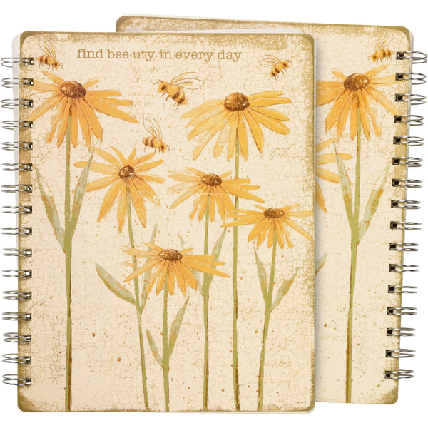 Find Bee-uty In Everyday Spiral Notebook/Journal