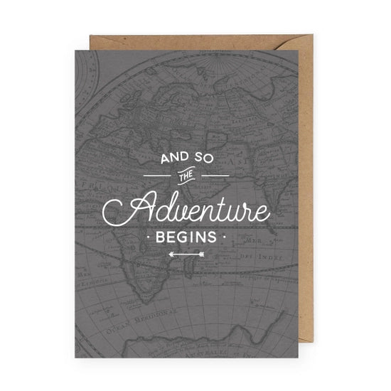 And So The Adventure Begins Handmade Greeting Card