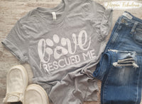 Love Rescued Me Handmade Womens T-Shirt