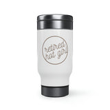 Retired Hot Girl Stainless Steel Travel Mug with Handle, 14oz