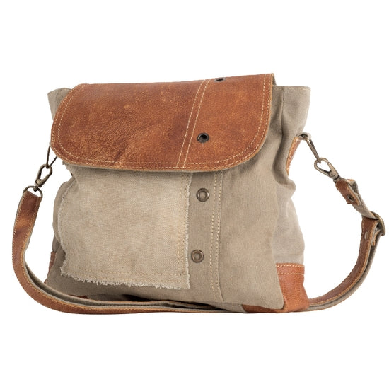 Plain Shoulder/Crossbody Bag with Leather Flap