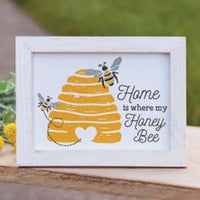 Home Is Where My Honey Bee Framed Sign