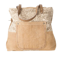 Cream Floral Tote Bag