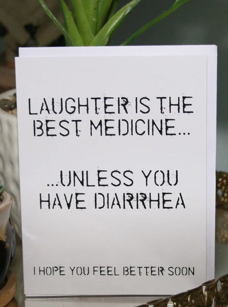 Laughter Is The Best Medicine... Handmade Greeting Card