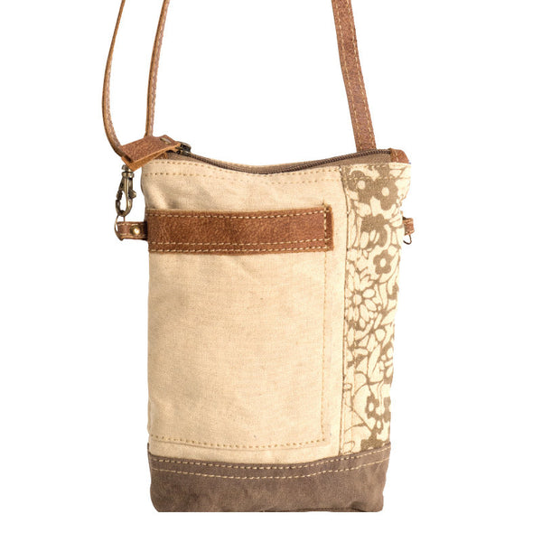 Floral Print Passport Shoulder/Crossbody Bag