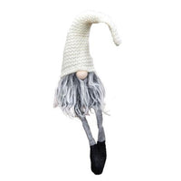 Dangle Leg Plush Gray Santa Gnome