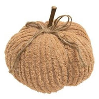 Dusty Orange Chenille Pumpkin 6"