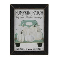 Blue Truck Pumpkin Patch Farms Framed Print