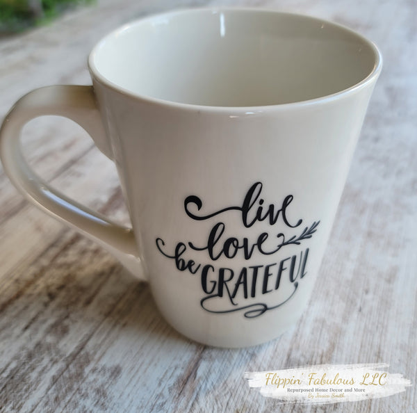 Live Love Be Grateful Handmade Mug