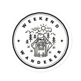 Weekend Wanderer Round Vinyl Sticker