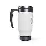 Retired Hot Girl Stainless Steel Travel Mug with Handle, 14oz