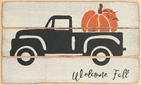 Fall Truck Mini Sign